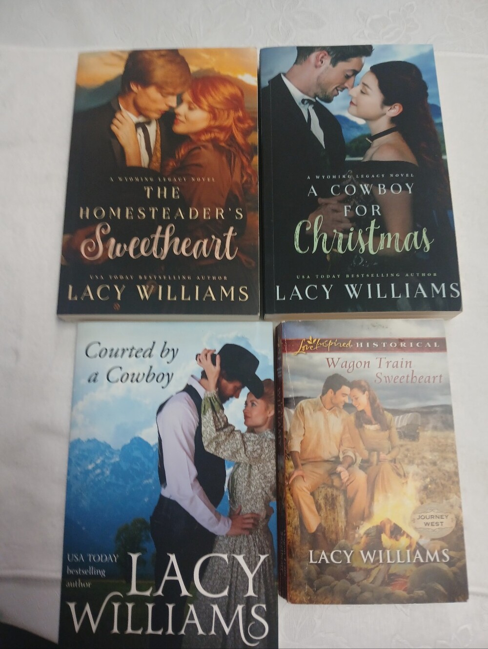 Lot of four Lacy Williams books, "A Cowboy for Christmas", etc., smoke-free